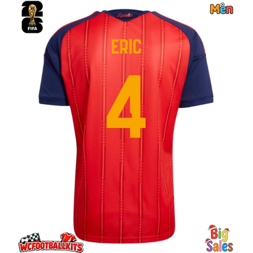 Spain Eric Garcia #4 Replica Home Stadium Shirt World Cup 2026 Short Sleeve